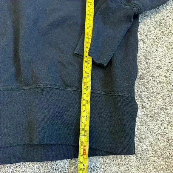 Abercrombie & Fitch 1/4 quarter zip black sweatshirt small soft line cozy crop - Picture 3 of 6